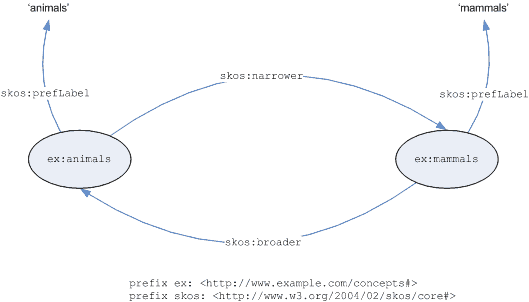 Graph of broader narrower example