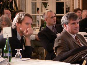 Philipp Hoschka, Bill Gillis and George Kerscher listening