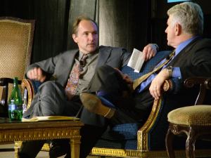 Tim Berners-Lee and Bob Metcalfe seated on stage