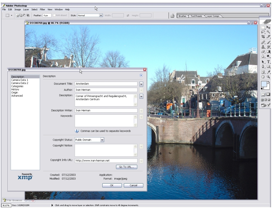 Adobe XMP Web site