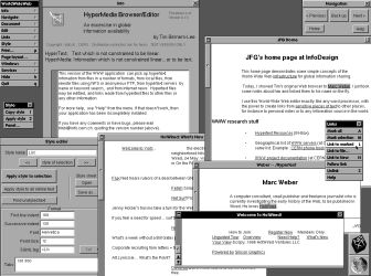 Screen shot of Tim Berners-Lee's browser editor