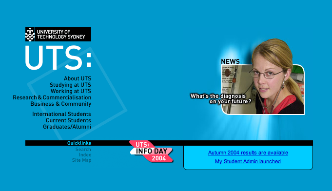 Screenshot of www.uts.edu.au