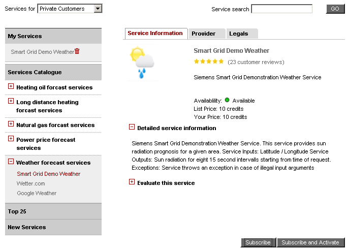 The energy marketplace prototype