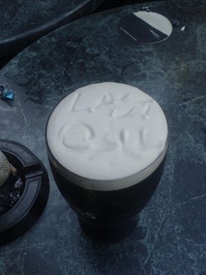 Last Call in the Head of a pint o' Guinness