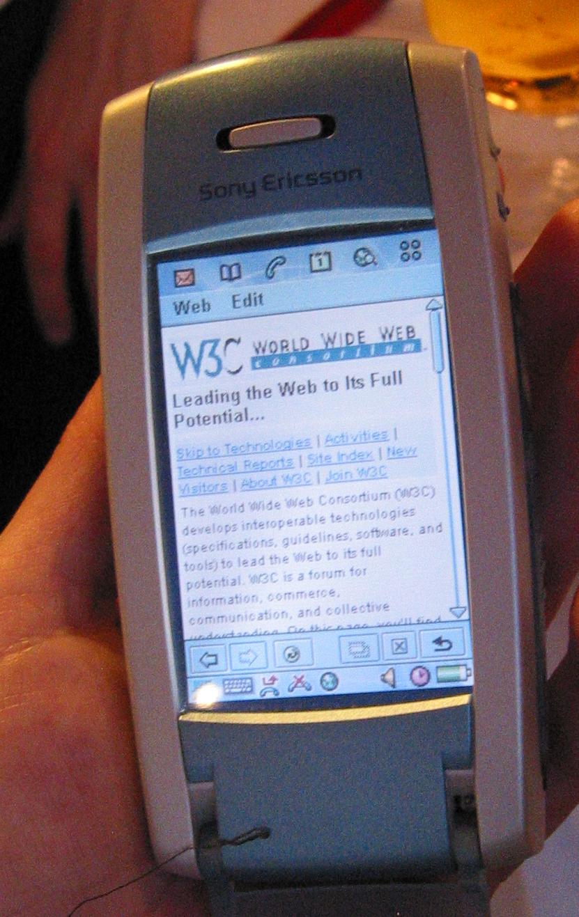 www.w3.org displayed on an ericsson p800