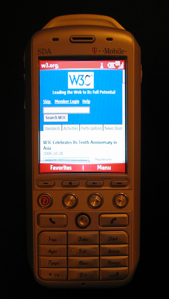 Photo of Web on phone