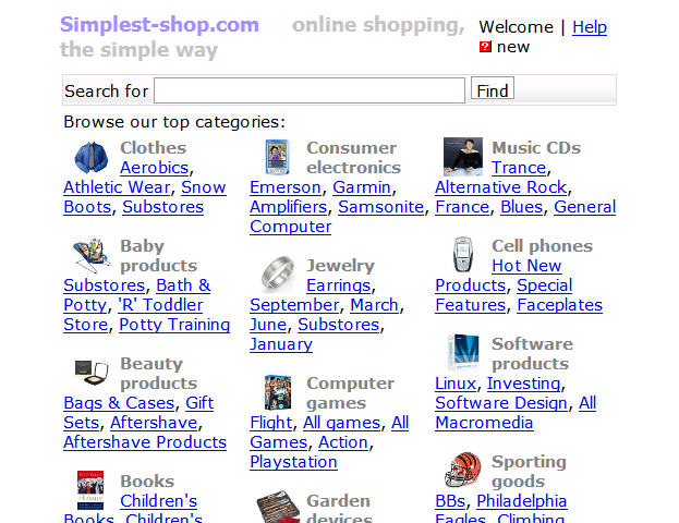 Alternate interface to Amazon from Simplest shop.