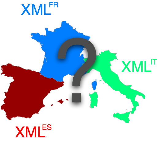 Same XML concepts but in different languages, hard to integrate