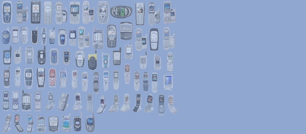 Sample of mobile phones on the market