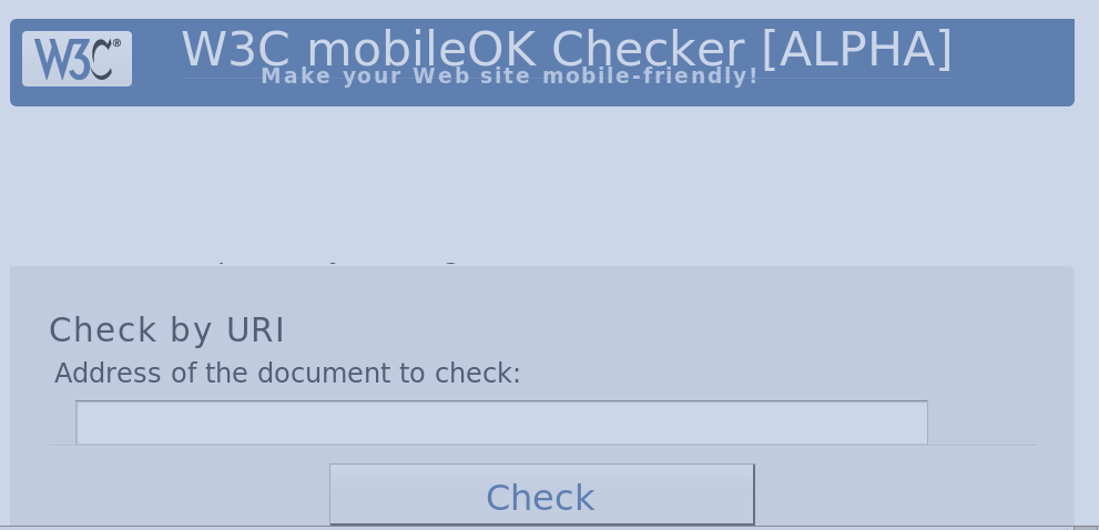 Screenshot of the mobileOK checker