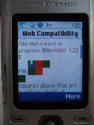 Screenshot on Sony Ericsson K800i