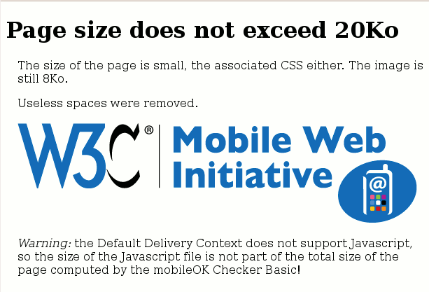 Page size - good - desktop