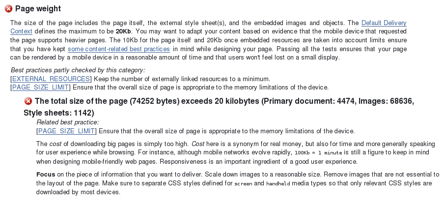 Checker report on Beethoven's page - extract