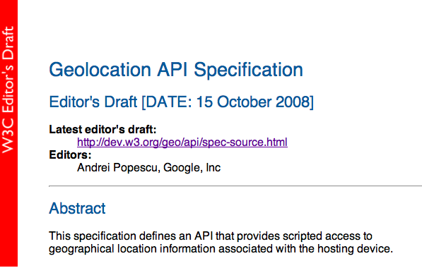 Geolocation Spec