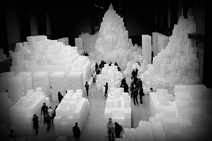 Small uniform bricks can be used to create totally different shapes