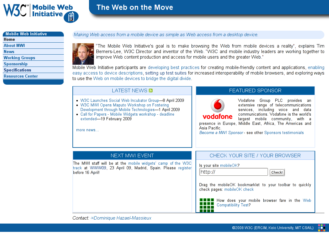 W3C Mobile Web