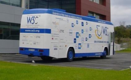 the Spanish W3C tour bus