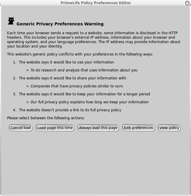 screenshot of mismatch dialog