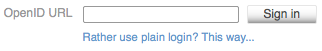 Dopplr OpenID sign-in form