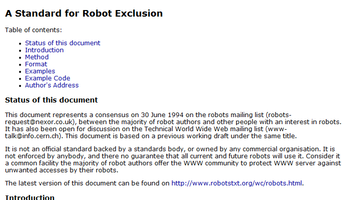 original robots.txt spec from 1994