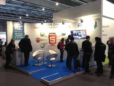 View of the W3C MWC 2013 booth