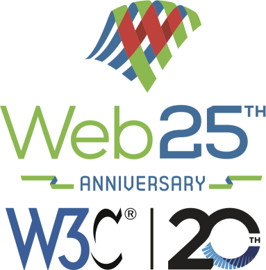 Web at 25, W3C at 20, combined logo