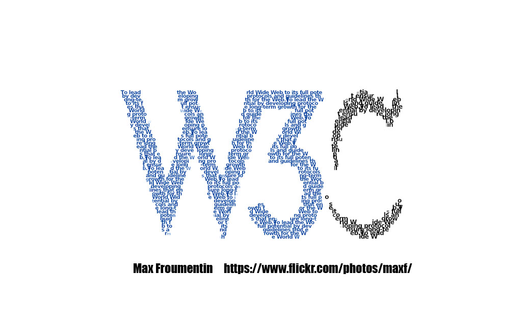 W3C logo textorized, by Max Froumentin