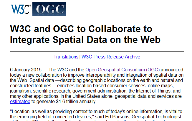 Screenshot of press release announcing collaboration