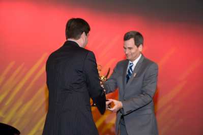 Philippe Le Hégaret accepts Emmy Award