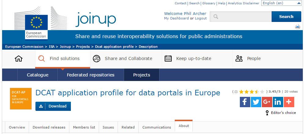 DCAT application profile for data portals in Europe