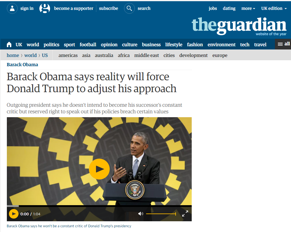 screenshot of Guardian story 2016 11 21