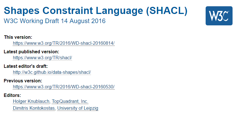 Shapes Constraint Language (SHACL)
