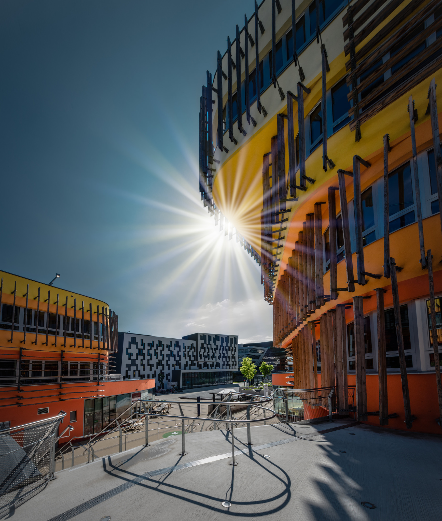 A series of brightly colour bars, annotated withthe words Internationalization, Accessibility, Trust and Privacy