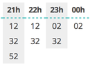 Timetable of bus departure on the way back