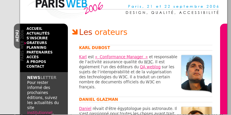 W3C à Paris Web 2006