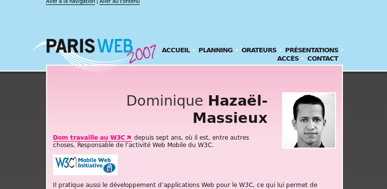 W3C à Paris Web 2007