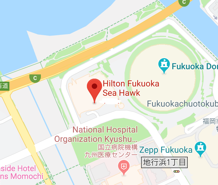 map of where the Hilton hotel is