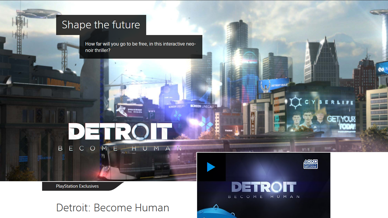 Detroit: Become Human - interactive neo-noir thriller on PS4