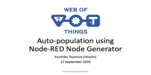 [Video still: Auto-population using Node-RED Node Generator]