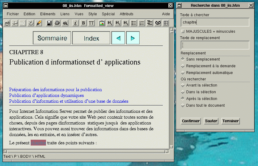 Exemple de recherche