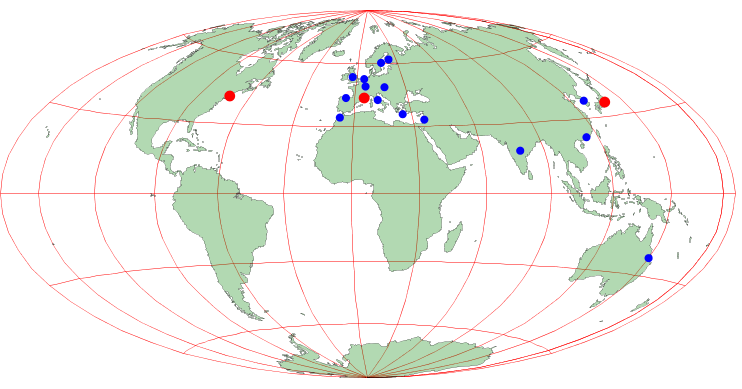carte du monde du W3C