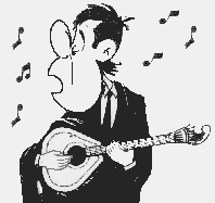 Fado guitar cartoon