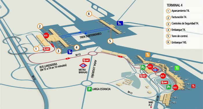 Car hire Madrid Airport - Terminal Guide - Madrid car rental Avis Europcar Atesa