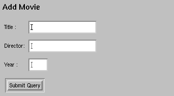 sample interface with a form