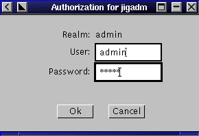 authorization in jigadmin