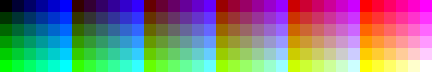 all colors in the browser safe palette