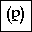 PARENTHESIZED LATIN SMALL LETTER P