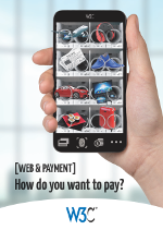 How do you want to pay? Hand holding a smartphone