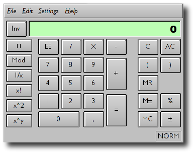 screendump of a calculator