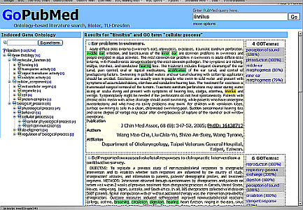 GoPubMed Application dump